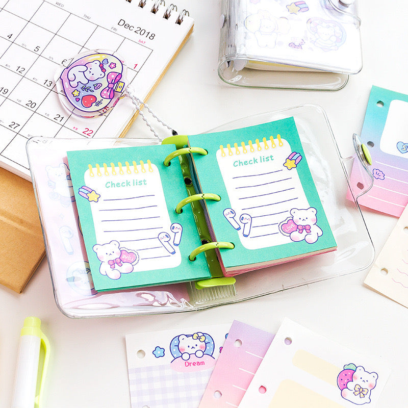 Kawaii Mini 3 Ring Binder Journal / Diary