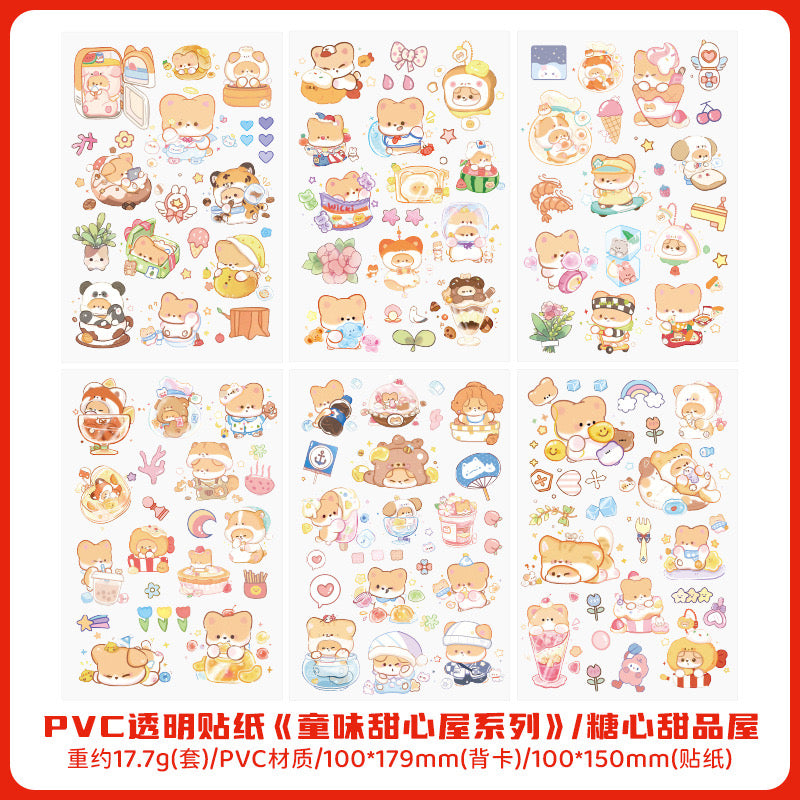 6 Sheets Kawaii Sticker Sheets