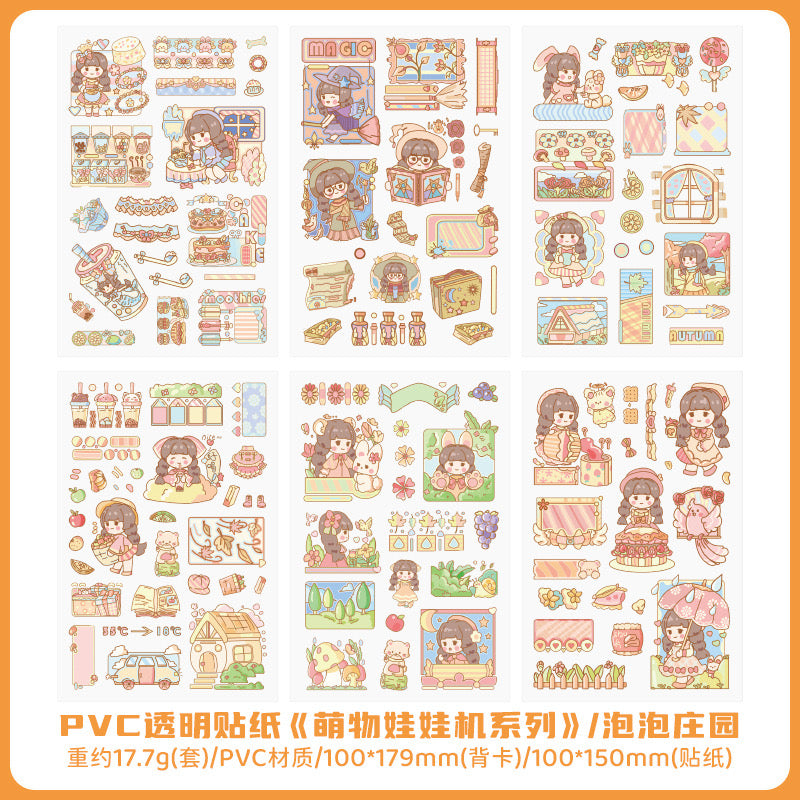 6 Sheets Kawaii Sticker Sheets