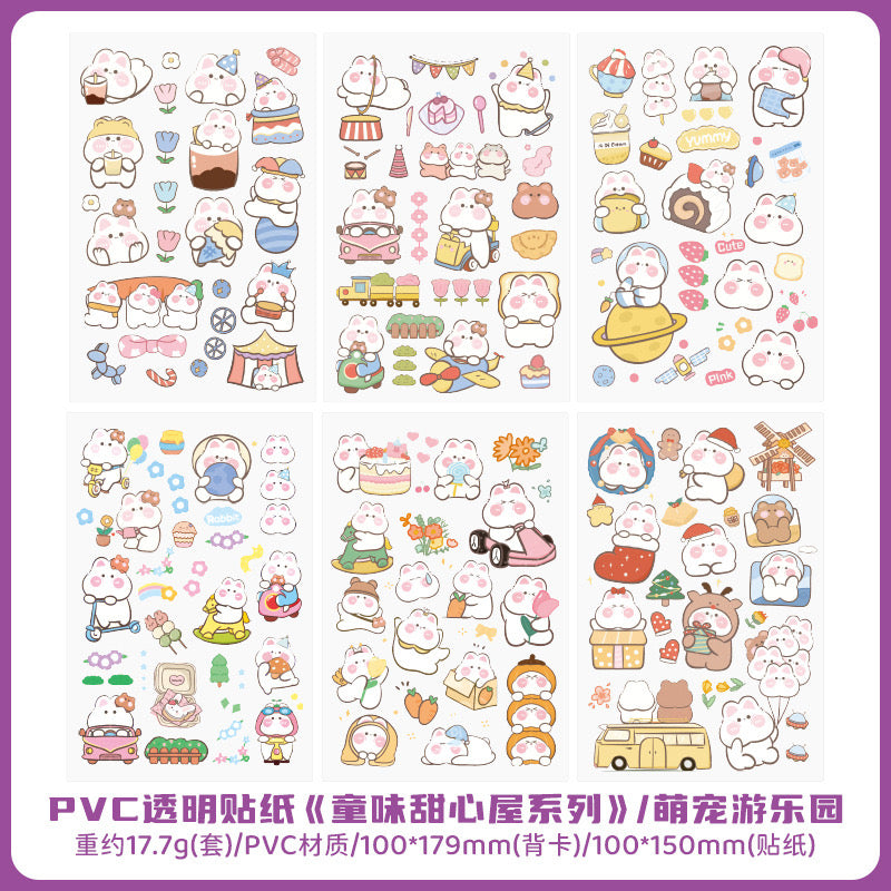 6 Sheets Kawaii Sticker Sheets