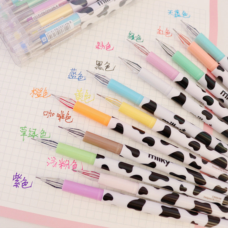 Moo Print Color Pens Set