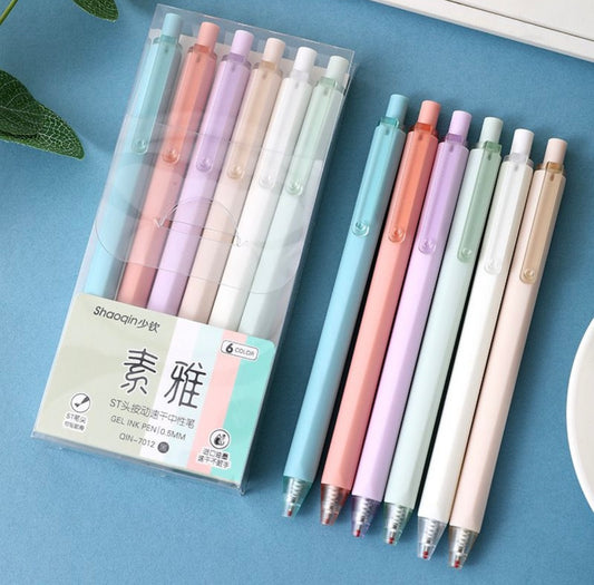 Pastel Retractable Pens Set