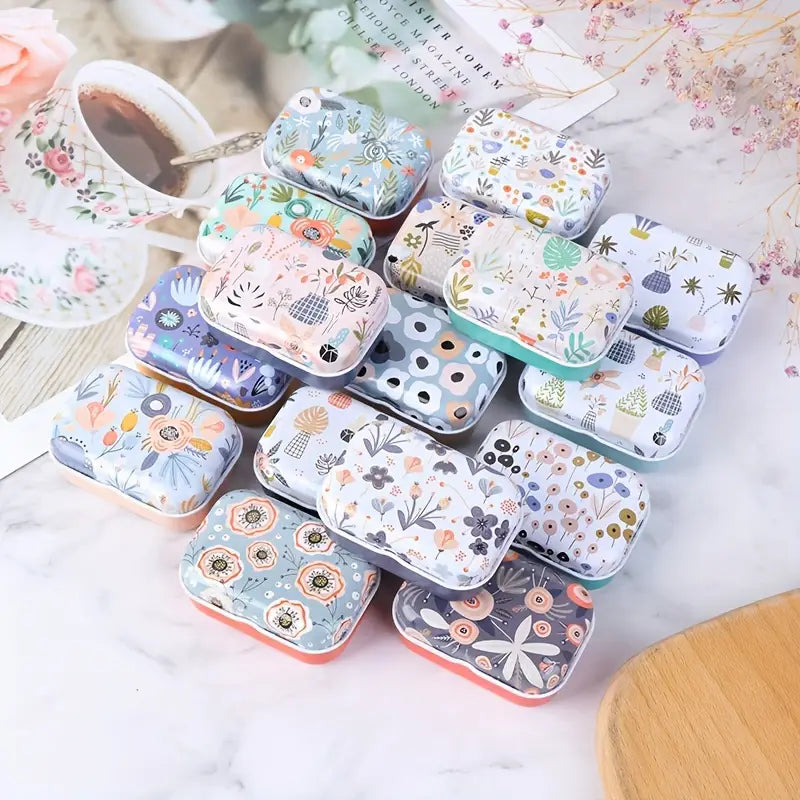 Kawaii Mini Floral Tins / Cute Mini Tins