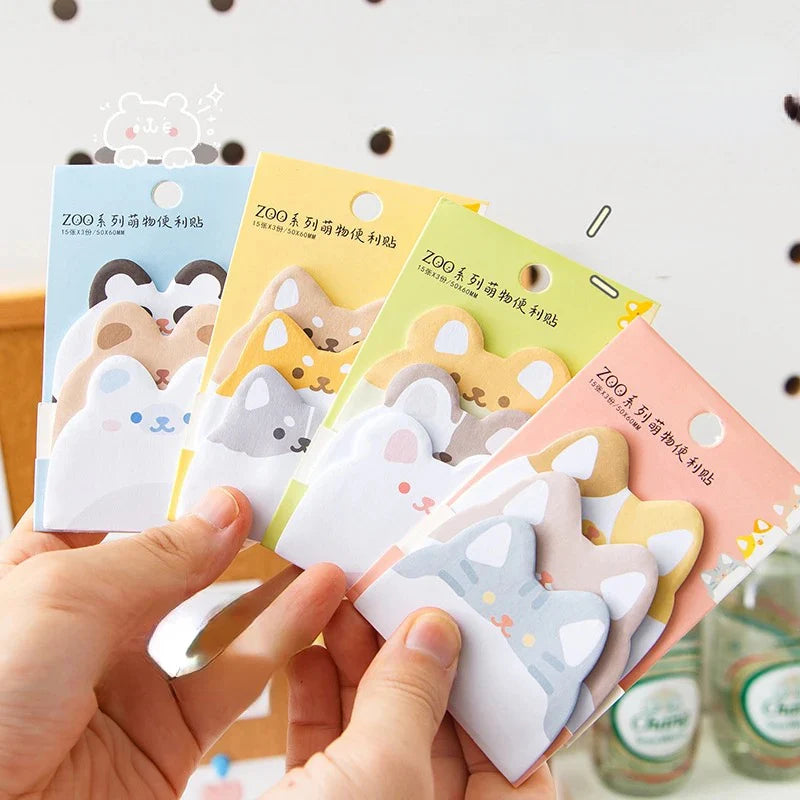 Cute Animal Sticky Notes