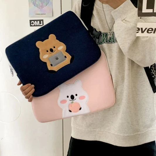 Kawaii Bear Bunny iPad Sleeve / Laptop Sleeve / iMac Sleeve