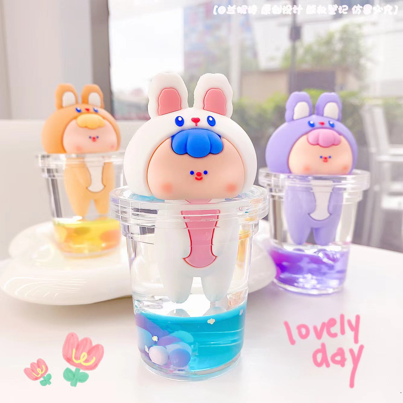 Kawaii Liquid Floating Showpiece