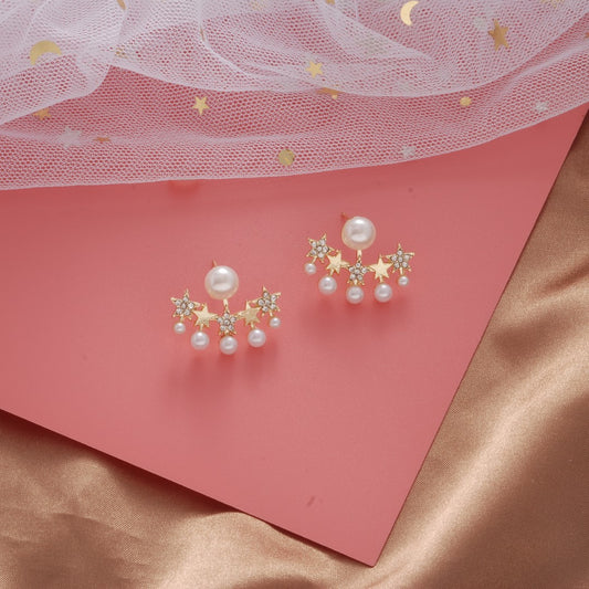 Korean Star Pearl Earrings