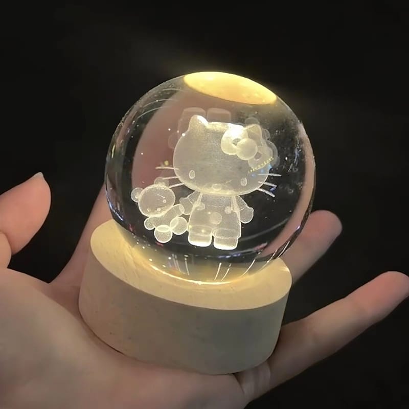 ✨ Hello Kitty Crystal Glow Lamp ✨ 🐱💖