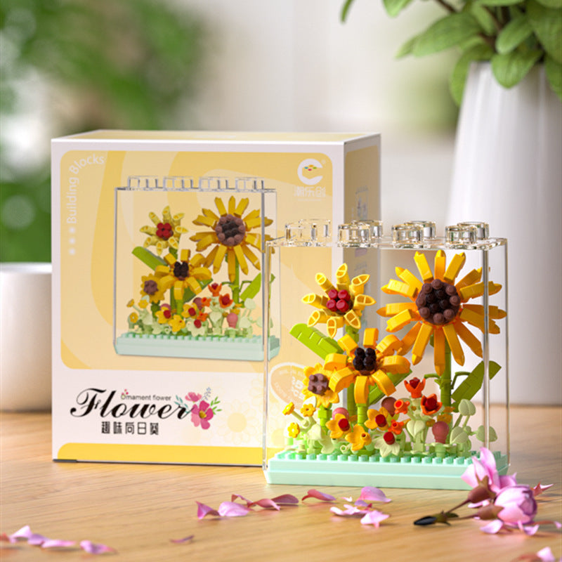 Mini Floral Display Box Building Blocks 🌷✨