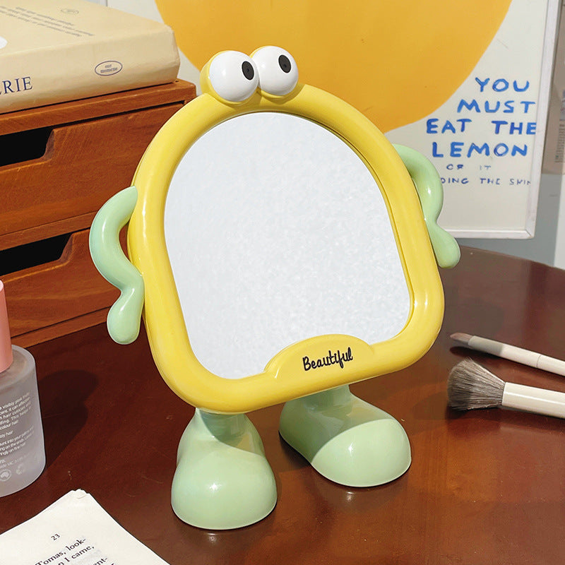 Cute Cartoon Standing Table Makeup Mirror 👀🎀