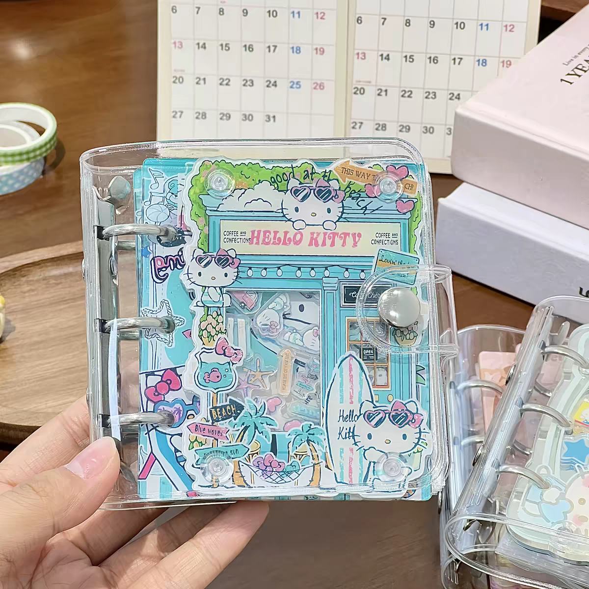 Hello Kitty 3 Ring Shaker Charms Photo Card Binder Sanrio