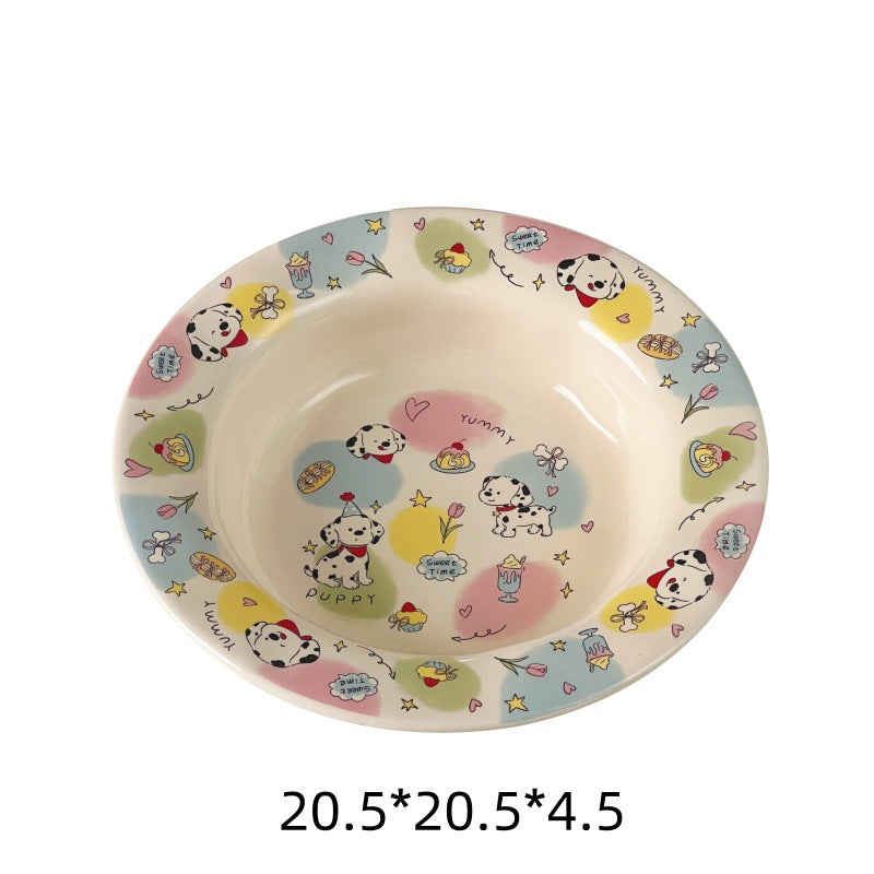Sweet Puppy & Kitty Ceramic Pastel Bowls