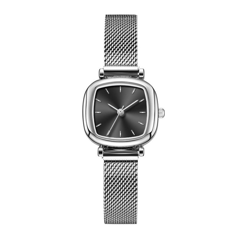 Vintage Minimal Square Dial Mesh Strap Watch ⌚✨💎
