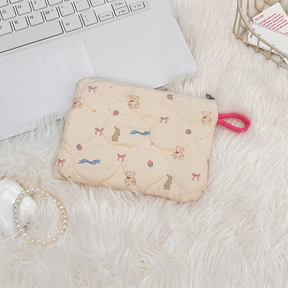 🧸 Quilted Kawaii Mini Pouch