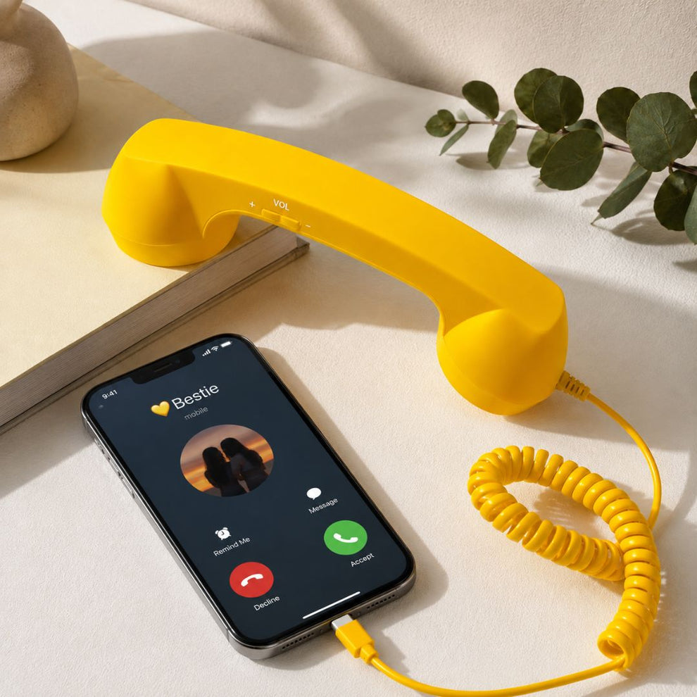 Retro Wired Phone Receiver with Volume Control