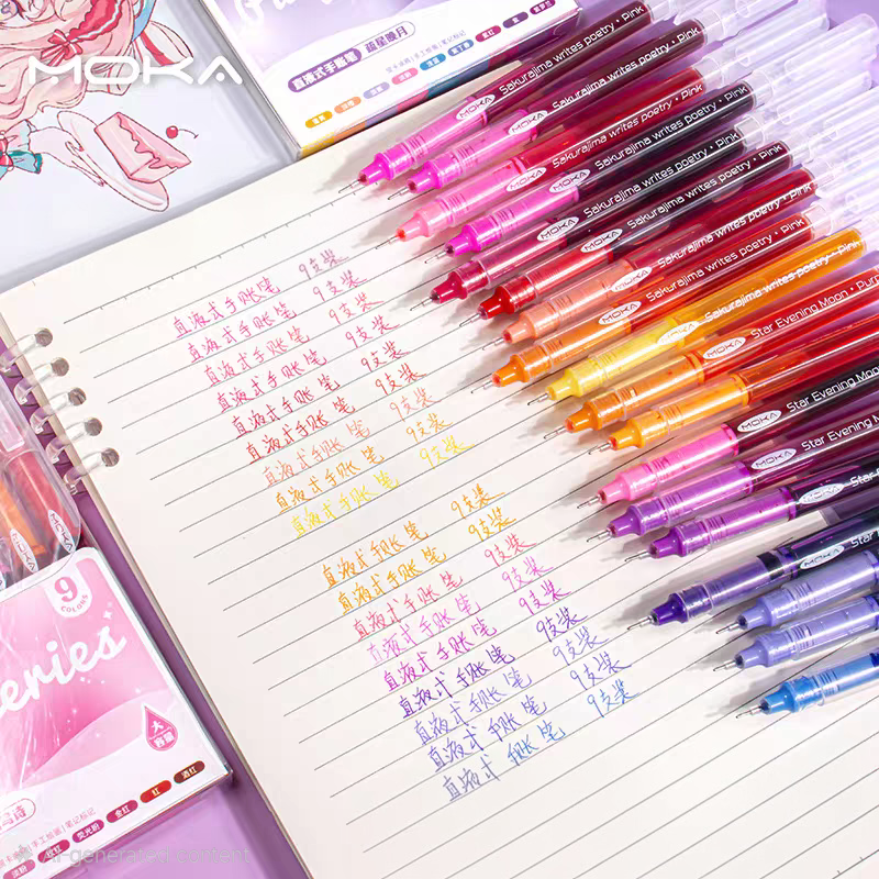 Moka Color Series Set of 9 Pens Set