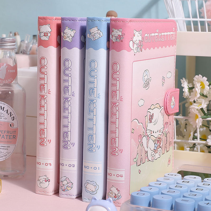 Cute Kitten Kawaii A5 Journal Notebook Diary
