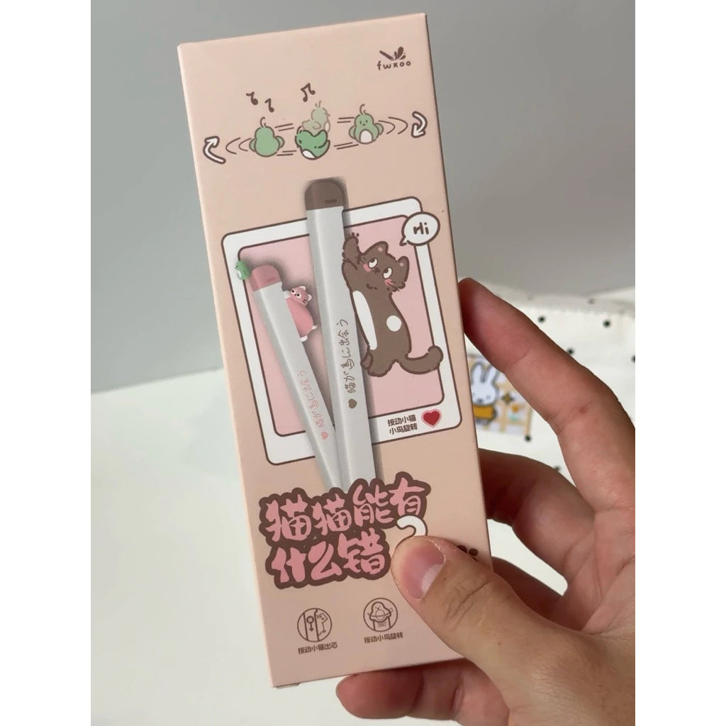 Premium Spinny Bird and Clingy Cat Pens