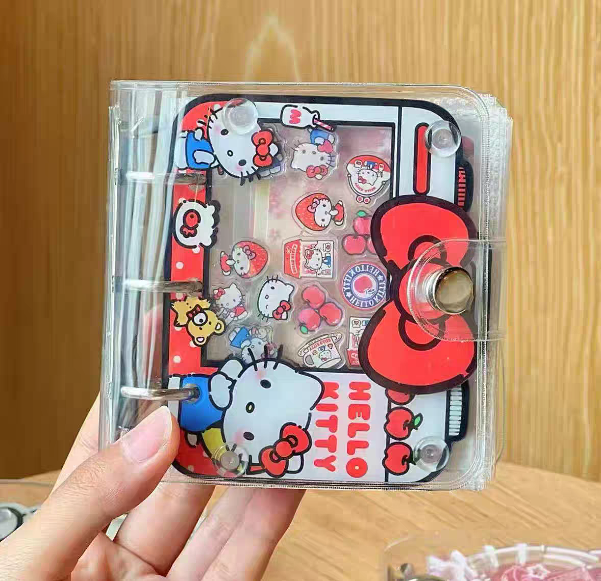 Hello Kitty 3 Ring Shaker Charms Photo Card Binder Sanrio