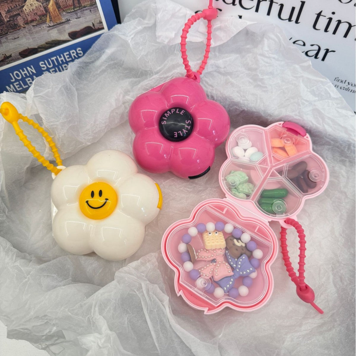 Bloom & Carry – Cute Flower Pill Organizer Travel Medicine Kit