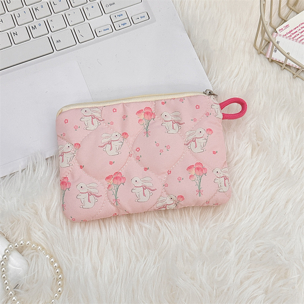 🧸 Quilted Kawaii Mini Pouch