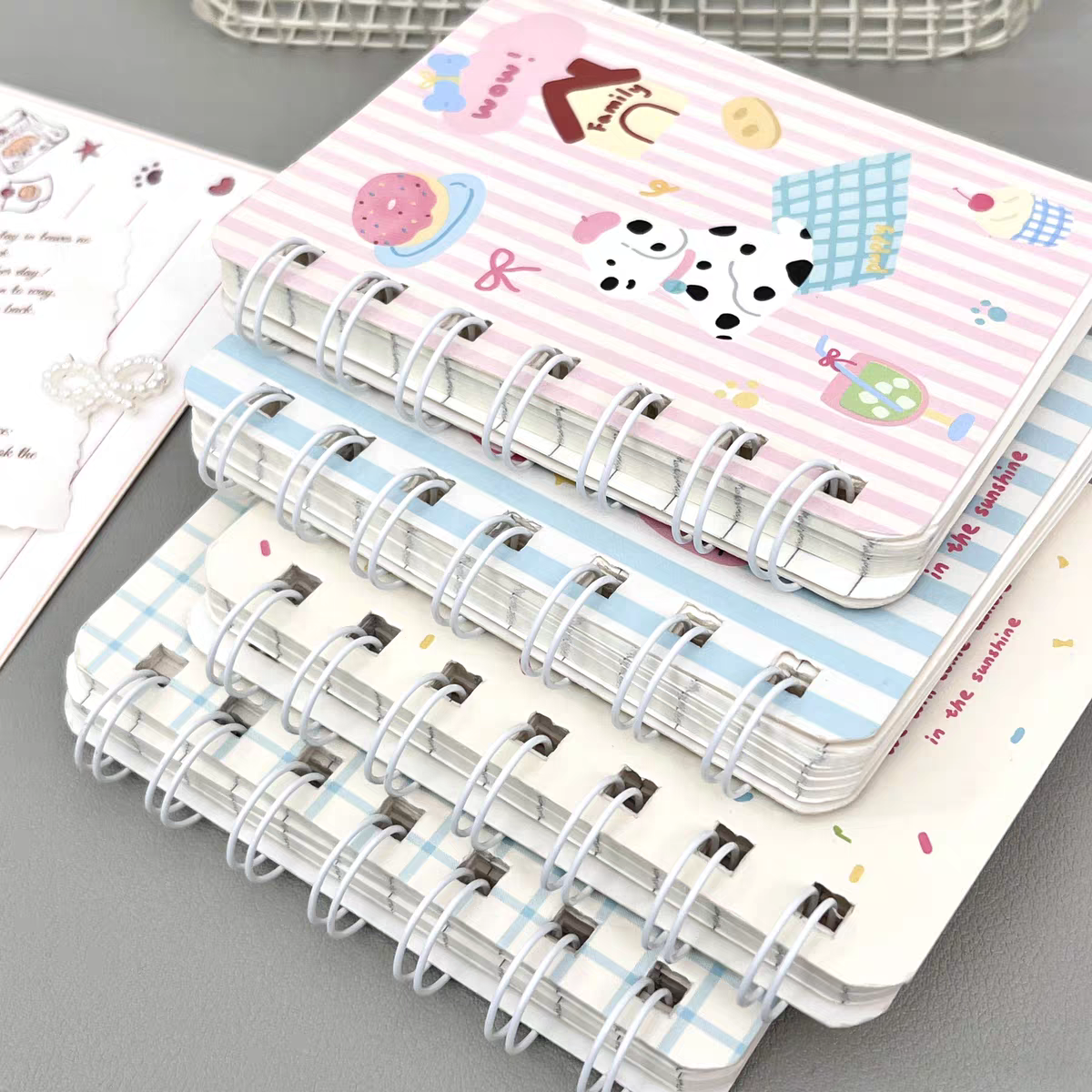 Pastel Pals Mini Spiral Notebook 🐶🐰
