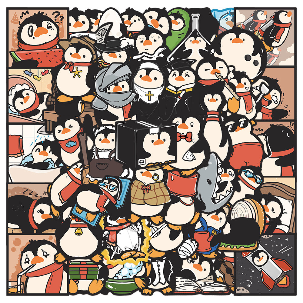 PS9 Set of 50 Cute Penguin Adventure Sticker Pack