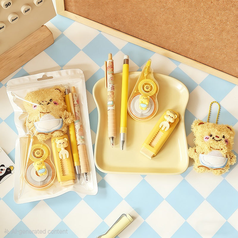 Honey Bear Desk Stationery Survival Kit 🧸✨