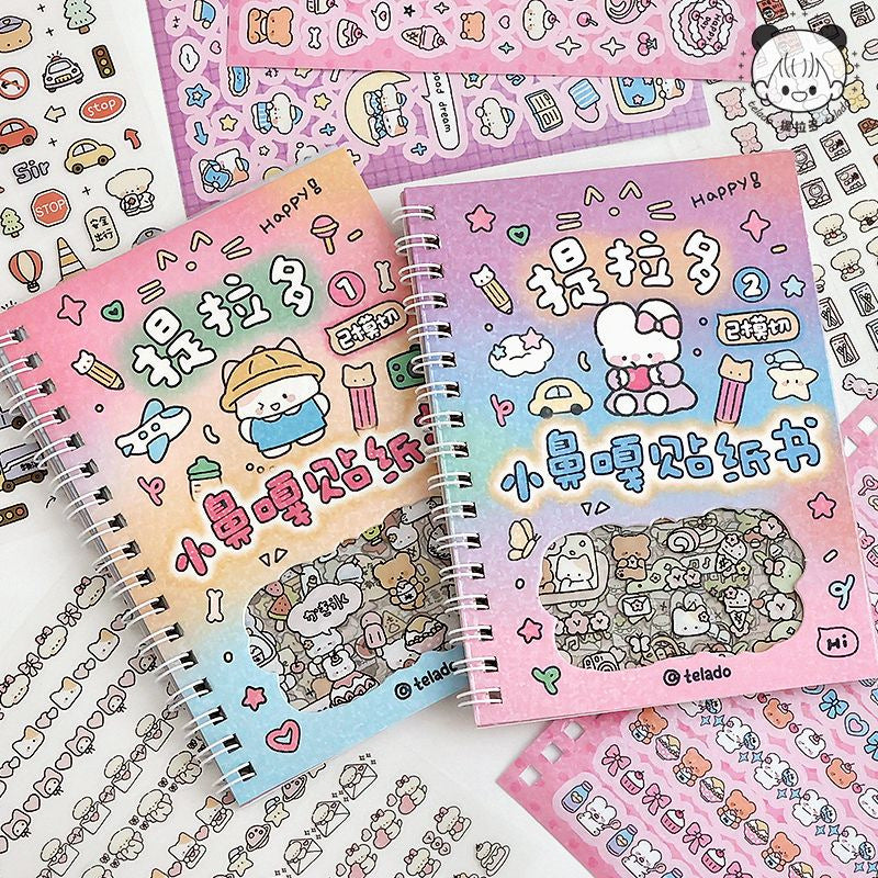 Kawaii Doodles Sticker Book Set – Cute Cartoon Planner & Journal Stickers