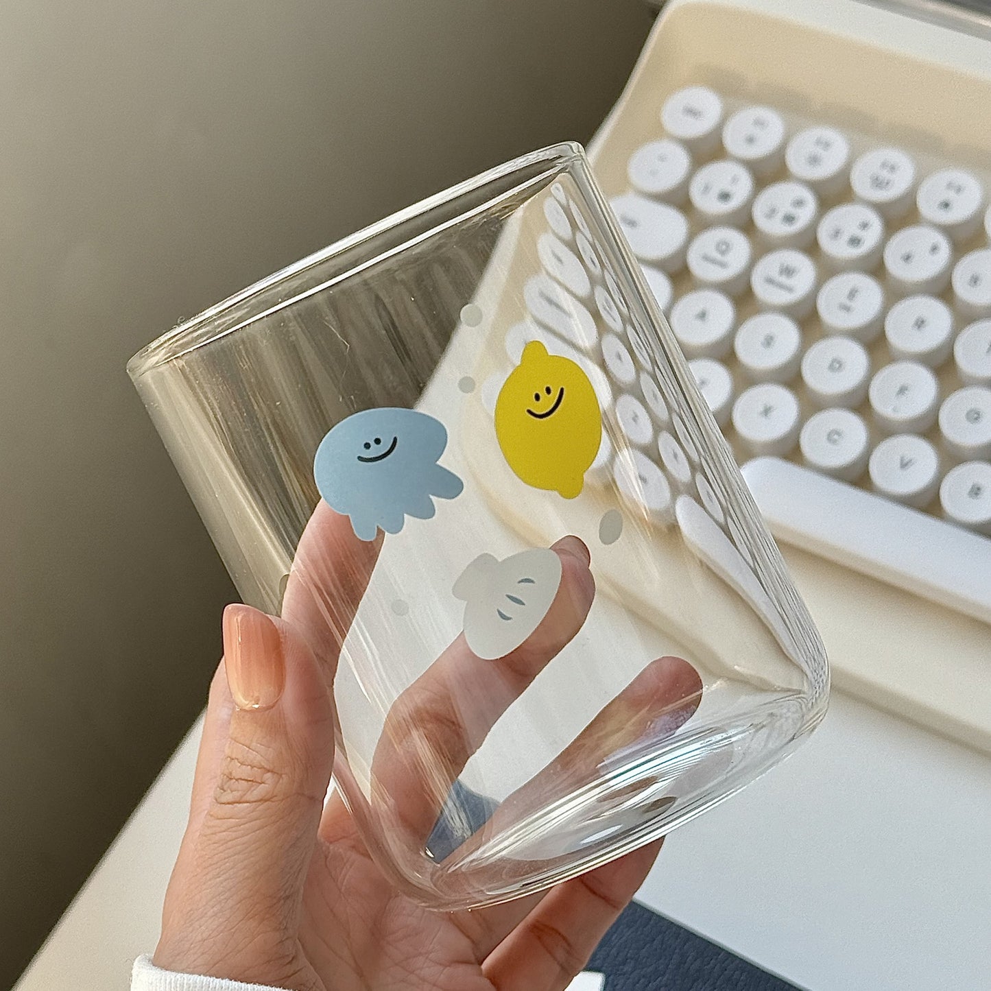 Happy Blobs Glass Cup