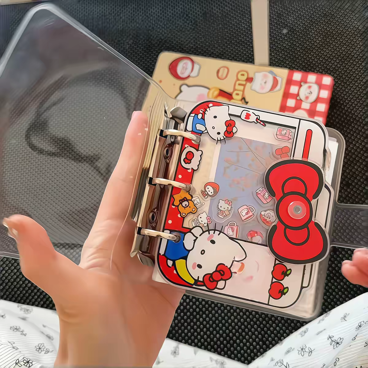 Hello Kitty 3 Ring Shaker Charms Photo Card Binder Sanrio