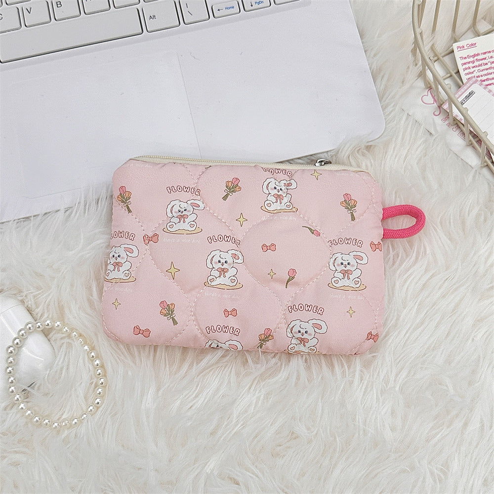 🧸 Quilted Kawaii Mini Pouch