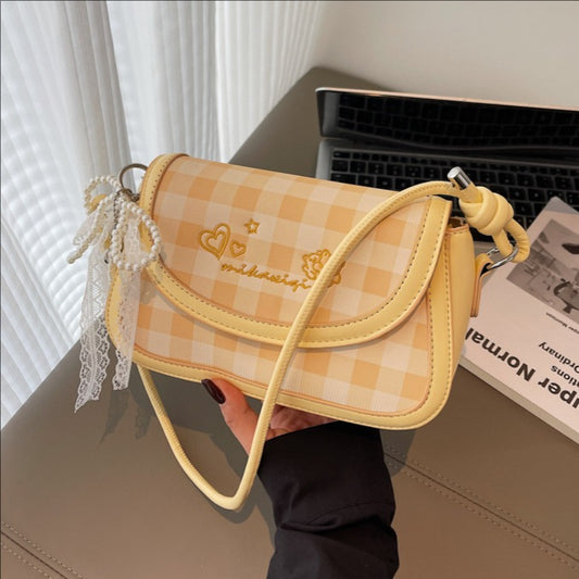Coquette Checkered Mini Shoulder Bag 🎀👜✨