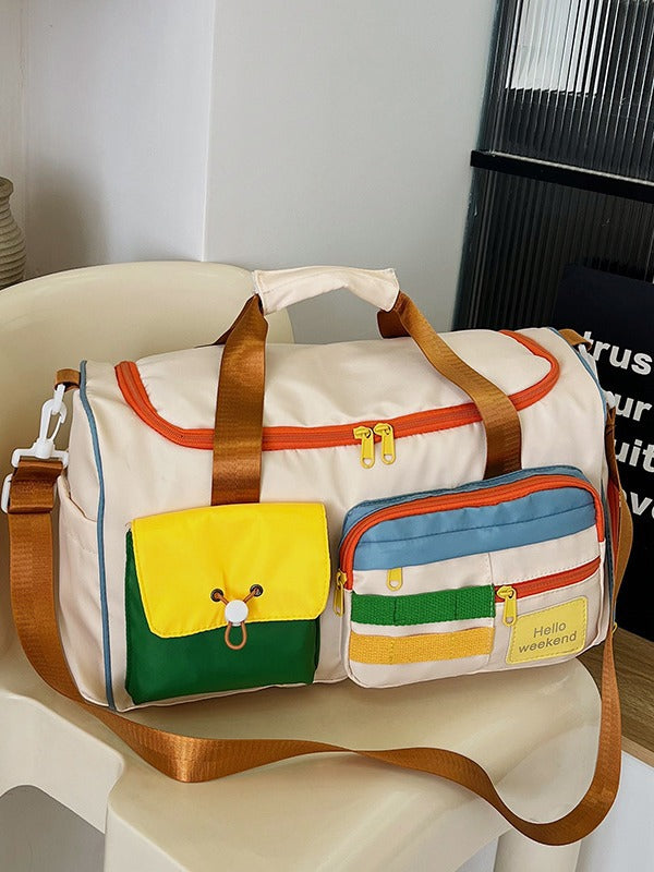 Stylish Large Capacity Travel Duffel Bag With Shoe Compartment