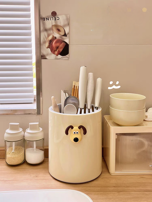Pawfect Kitchen Utensil Cute Puppy Cutlery Holder