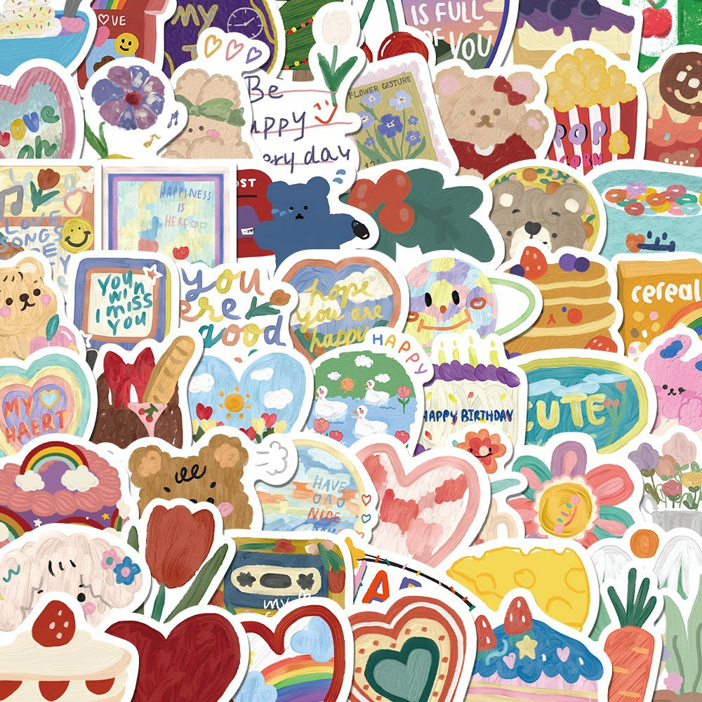 PS10 - 50 pcs Artsy Doodle Stickers – Happy Mood Edition