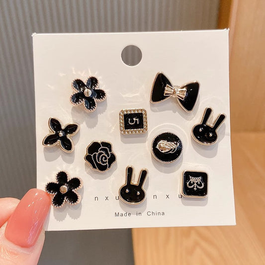 Chic Shirt Button Brooch Pins – Set of 10