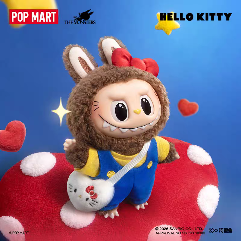 Pre - Order Official Popmart Merch THE MONSTERS Labubu × Sanrio Characters Series-Vinyl Plush Pendant Blind Box