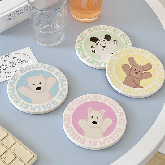 Pre - Order Bolimeli Pastel Animal Coaster