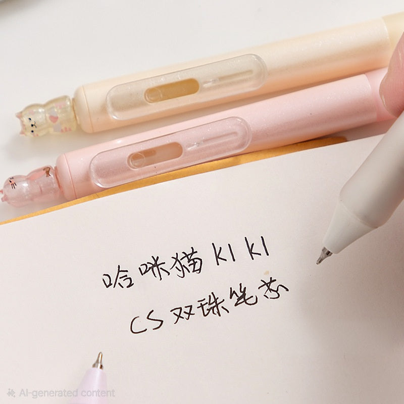 Premium Spin-Me Kitty Cat Crystal Pens