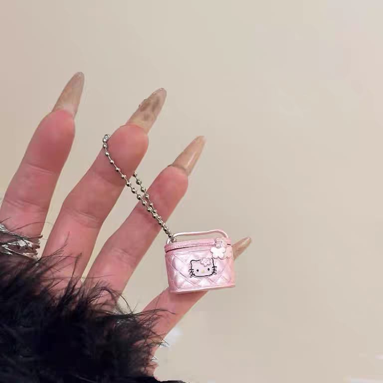Mini Hello Kitty Glam Bag Key Charm Keychain 💕