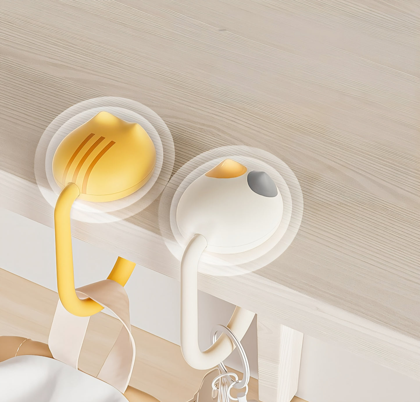 🐾 Kitty Tail Table Hooks – Purrfect Hold for Your Things! 🧡
