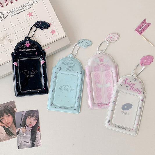 Angel Baby Photocard ID Card Holder Keychain 👼💖