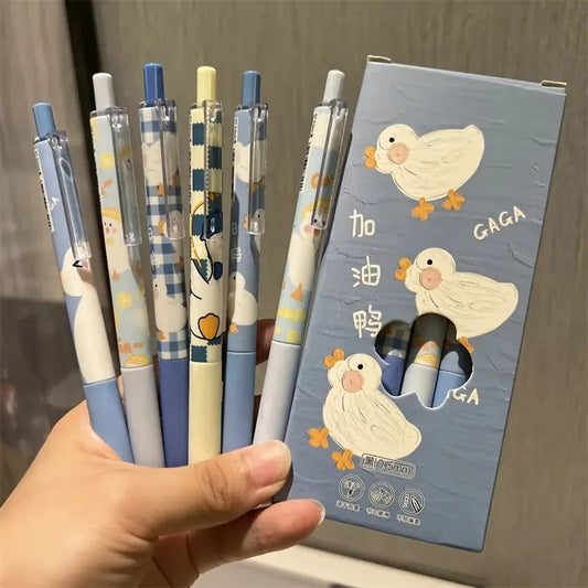 Cute Duck 6 Pens Set