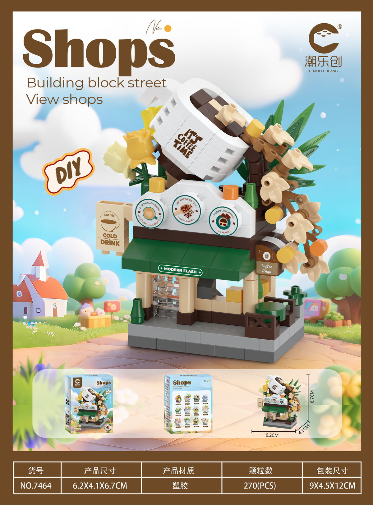 Mini Building Blocks Street Shops – DIY Kawaii Miniature Shops