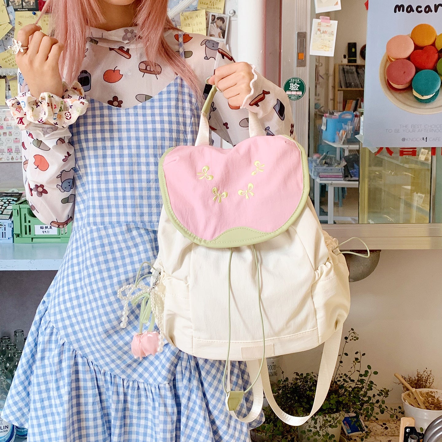 Pre - Order Berry Blossom Soft Pastel Backpack Bag