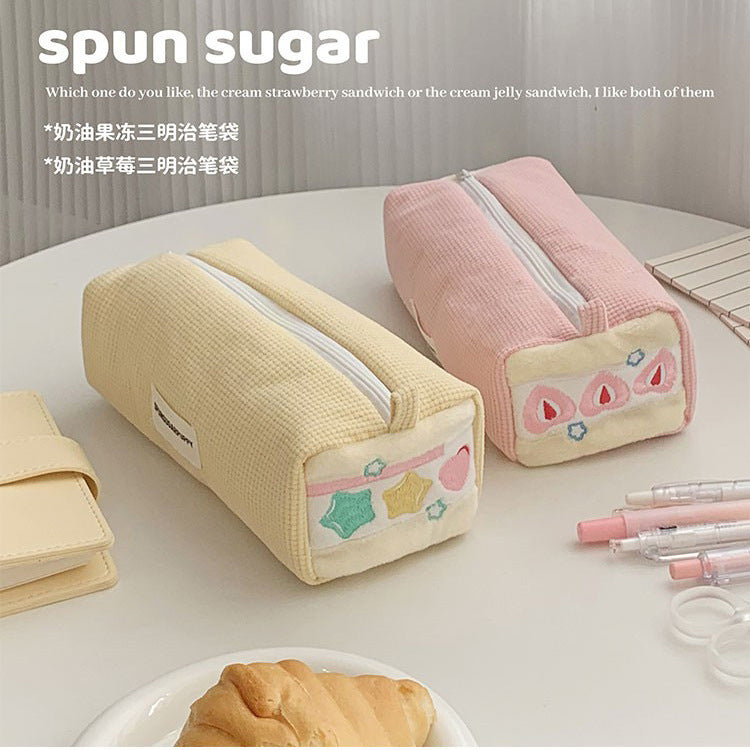 Sweet Sandwich Waffle Pencil Pouch 🍓🍞