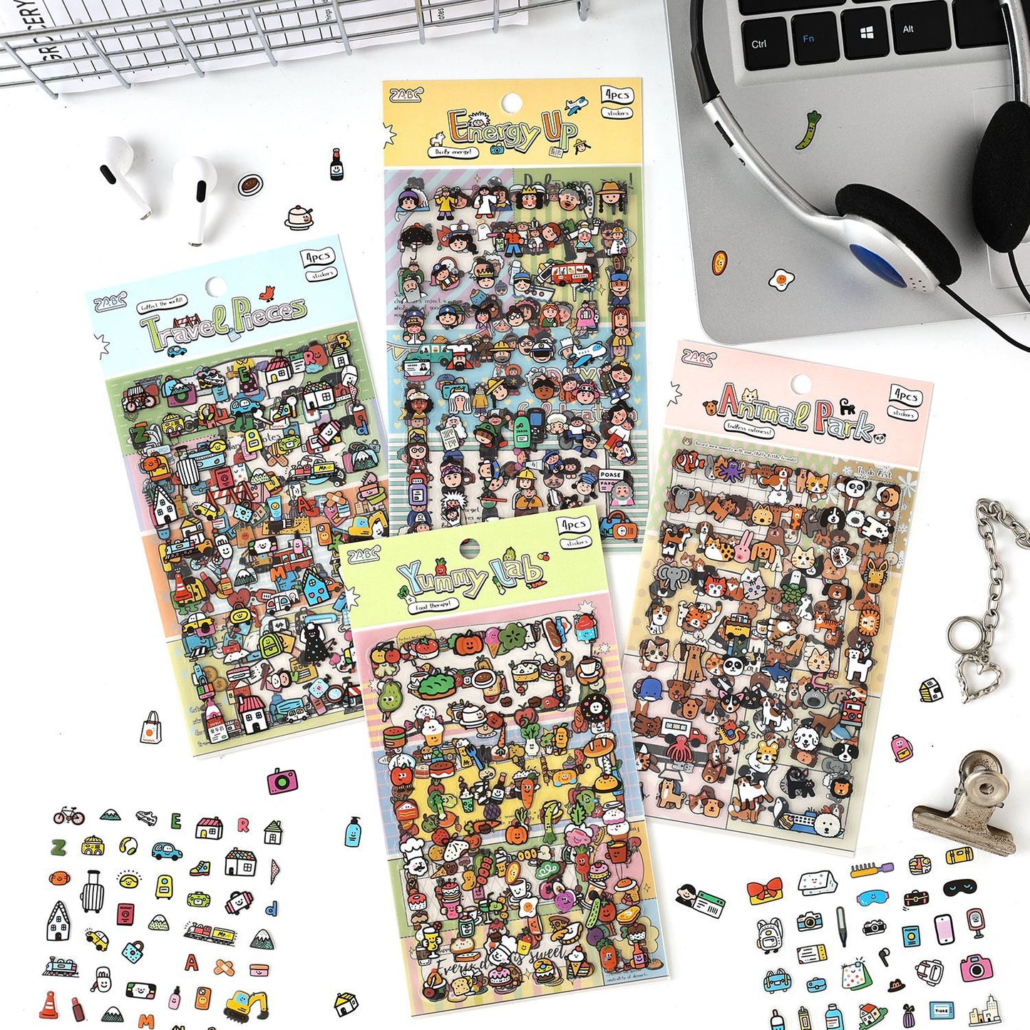Teeny Tiny Chaos PET Sticker Pack – 4 Sheets