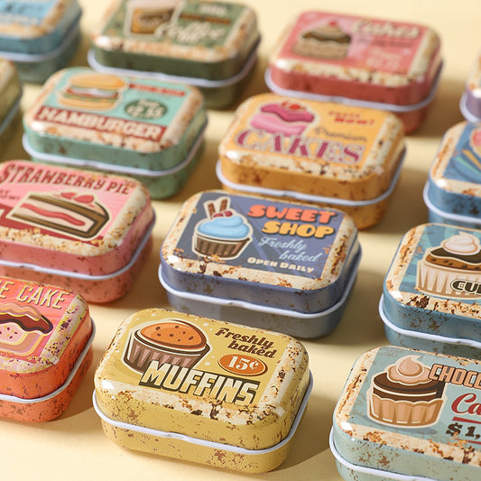 Vintage Dessert Mini Storage Tins – Travel Accessory Organizer