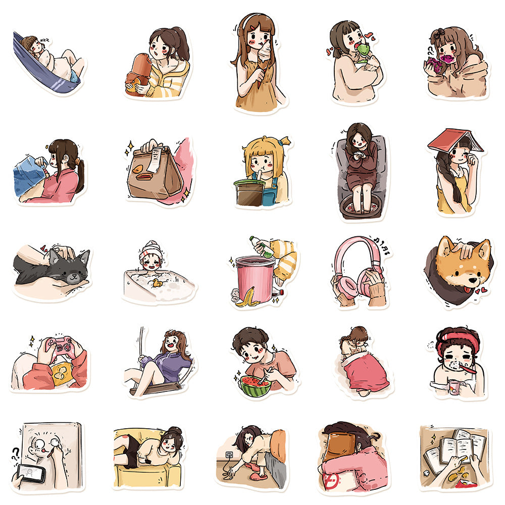 PS7 Set of 50 Cozy Life Stickers Pack